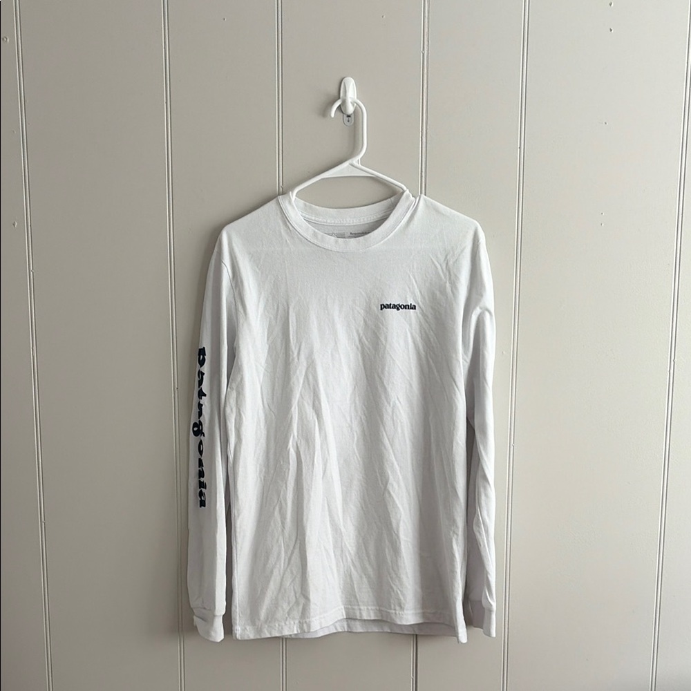 Patagonia Men's Long-Sleeve Logo Tee in White